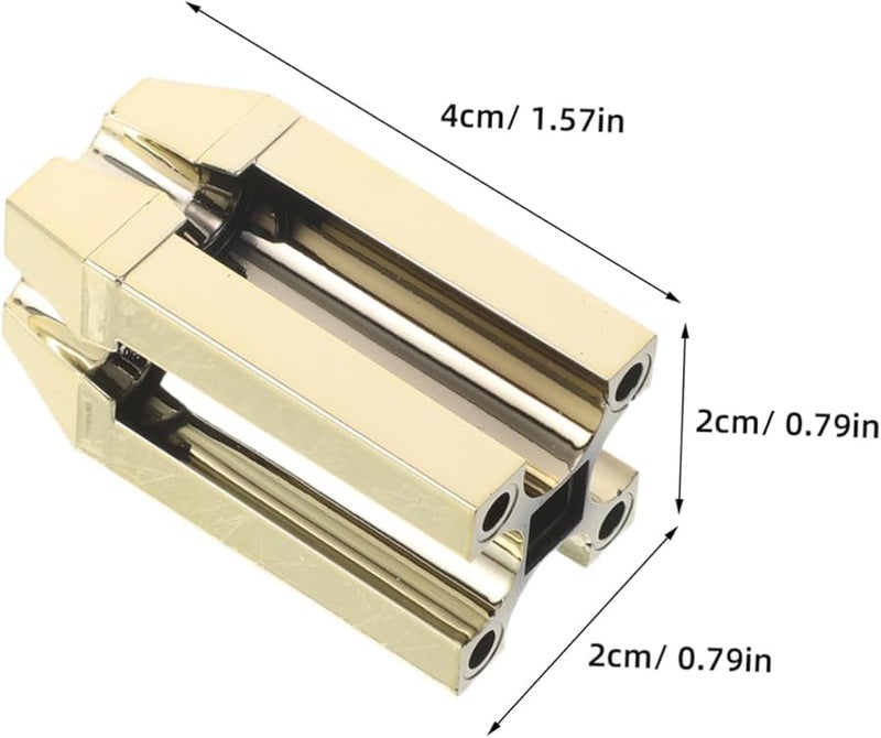 Gold Eyebrow Pencil Sharpener 2 Pack with Flat Tip Tool for Precise Shaping Rust Resistant - Image 2